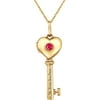 Keepsake Personalized Family Jewelry Birthstones Key Locket Pendant available in Sterling Silver, Gold over Silver, and Yellow and White Gold