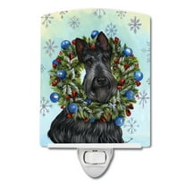 Caroline's Treasures PPP3181CNL Scottie Christmas Snowflake Ceramic Night Light, 6x4x3", multicolor