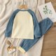 thumbnail image 2 of Gibobby Conjunto de pantalones para niños Ropa de invierno para bebés, niñas y niños, camiseta de manga larga de algodón para niños, conjunto de 2 uds.(Azul,18-24 Meses), 2 of 5