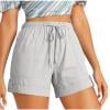 Plebaso Womens Summer Casual Shorts Plus Size Drawstring Shorts Elastic Waist Lightweight Shorts for Women