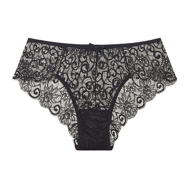 Braguitas transparentes sin costuras de encaje para mujer: tallas grandes, entrepierna de algodón, transpirables, adecuadas para el día a día, la playa o la discoteca.