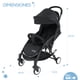 thumbnail image 4 of Carriola de bastón Gaon Baby color Negro plegable portátil reclinable con arnés de 5 puntos, 4 of 8