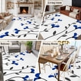 thumbnail image 5 of Area Rug for Living Room, Blue Flowers Non-Slip Indoor Large Carpet for Bedroom/Dining Room, Spring Modern Simple Botanical Floral Plants Washable Low-Profile Rectangle Floor Runner Rugs - 5 x 7 Ft, 5 of 7