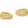 thumbnail image 2 of Sterling Silver Gold-Plated Polished Cz Pair Of 2 Cuff Earrings (Width 9.4) (Length 10) - Jbsp, 2 of 5