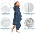 thumbnail image 7 of Blue Sun Moon Cloud Star Pattern Hooded Bath Towel，60"x35" for Ages 3 To 12 Kids, Quick Dry Lightweight Soft Microfiber Hood Beach Towel Cover Up for Kids, 7 of 7