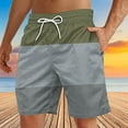 thumbnail image 3 of WAVSUF Summer Drawstring Short Pants Mens Elasticity Shorts Army Green Size 3XL, 3 of 4