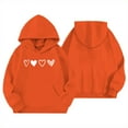 thumbnail image 3 of Valentines Toddler Girl Boy Outfit Valentines Day Shirt Long Sleeve T-Shirts Vintage Tops Sweatshirt For Girls Orange 13 Y-14 Y, 3 of 3
