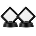 thumbnail image 3 of FRCOLOR coins display holder 2pcs Commemorative Coins Floating Display Case Rack Clear Display Box Stand Holder Suspension Frame for Medallion Chip Black,1.97"X1.97"X0.79", 3 of 5