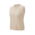 thumbnail image 3 of Gupgi Women's Knit Tank Tops Solid Color Sleeveless Round Neck Front Button Slim Sweater Vest, 3 of 9