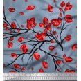 thumbnail image 1 of Soimoi polyester Crepe Fabric Branch & Leaves Artistic Print Fabric by the Yard 52 Inch Wide, 1 of 3