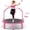 Pink, variant on JOY SPOT! 40" Foldable Bungee Rebounder Trampoline for Adults, 450lbs Capacity Mini Indoor Quiet Fitness Rebounder with Adjustable Handle, Cordless Jump Ropes