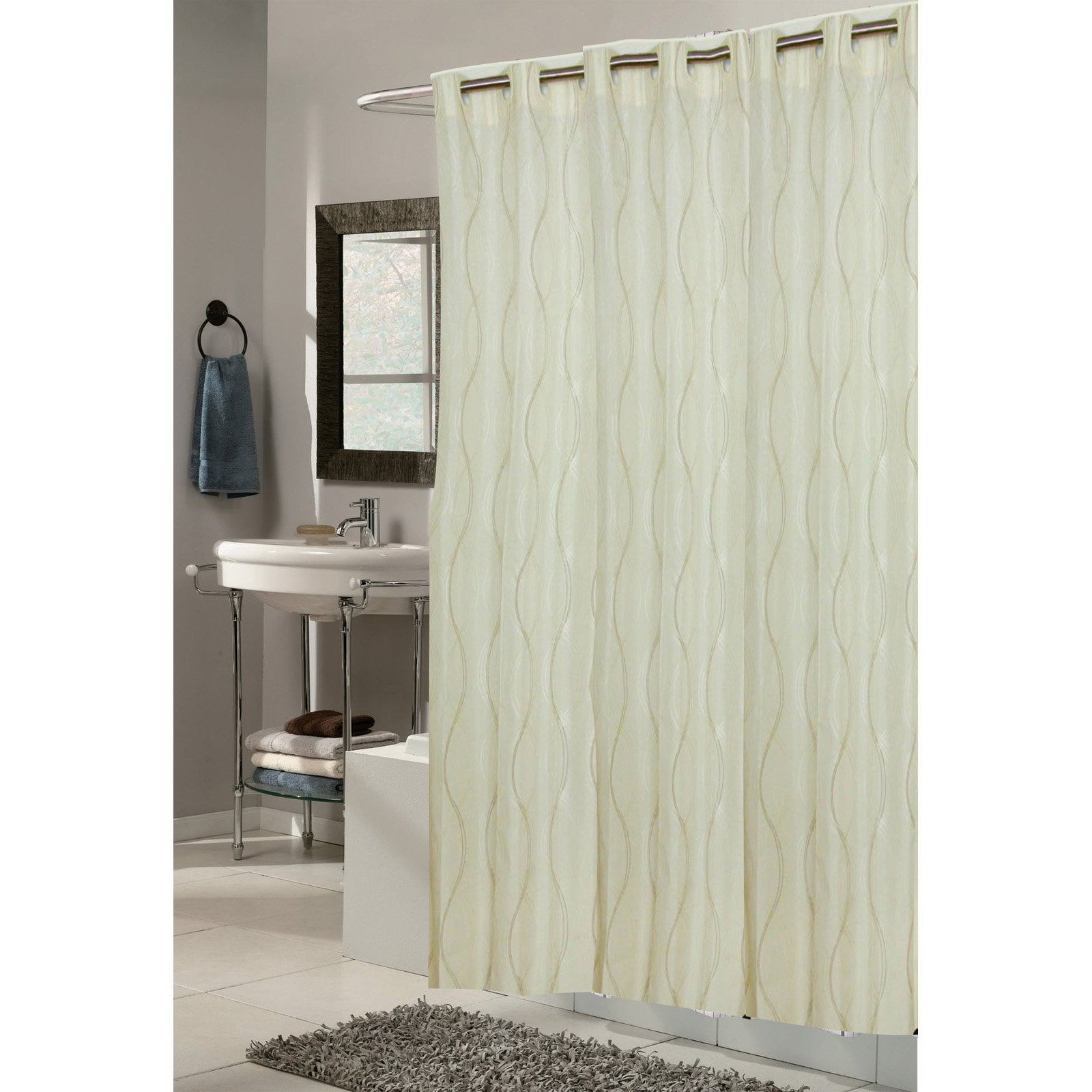 Bristol Polyester Shower Curtain, What Is The Widest Shower Curtain Size