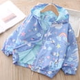 thumbnail image 5 of Chaqueta para niñas de 2 a 9 años, abrigo rompevientos con capucha informal de primavera para niñas, ropa de abrigo para niños con dibujos animados bonitos, 5 of 5