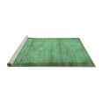 thumbnail image 2 of Ahgly Company Machine Washable Indoor Round Abstract Turquoise Blue Contemporary Area Rugs, 5' Round, 2 of 4