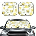 thumbnail image 2 of Haiem Sweet Honey Car Windshield Sun Shade (2 Pieces) Foldable Windshield Sun Shade Car Accessories for Truck SUV Pickup-Medium, 2 of 7