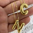 thumbnail image 4 of TNOBHG Pendant Women Necklace Smooth Balloon Letter Pendant Decor Adjustable Length Solid Color Exquisite Stainless Choker Necklace Neck Decoration Jewelry, 4 of 8