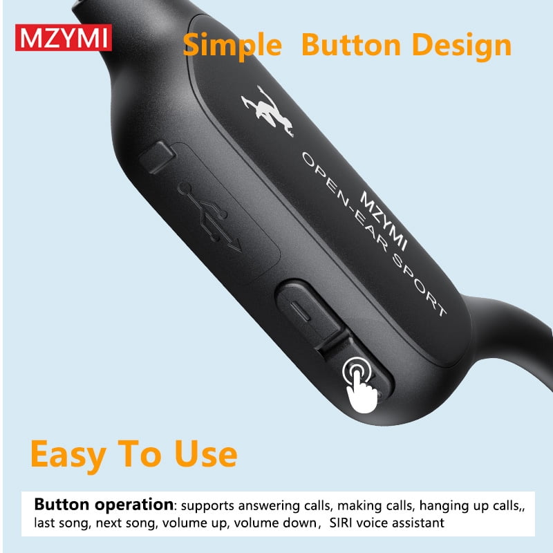 MZYMI Bone Conduction TWS Headset A28 Neckband Bluetooth Open Ear Headphone Sport Waterproof Music Earphone With Mic For Android iOS