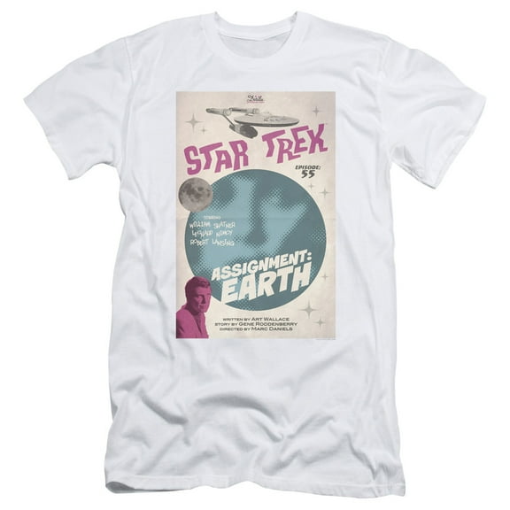 Star Trek Tos Episode 55 Adult 30/1 T-Shirt White