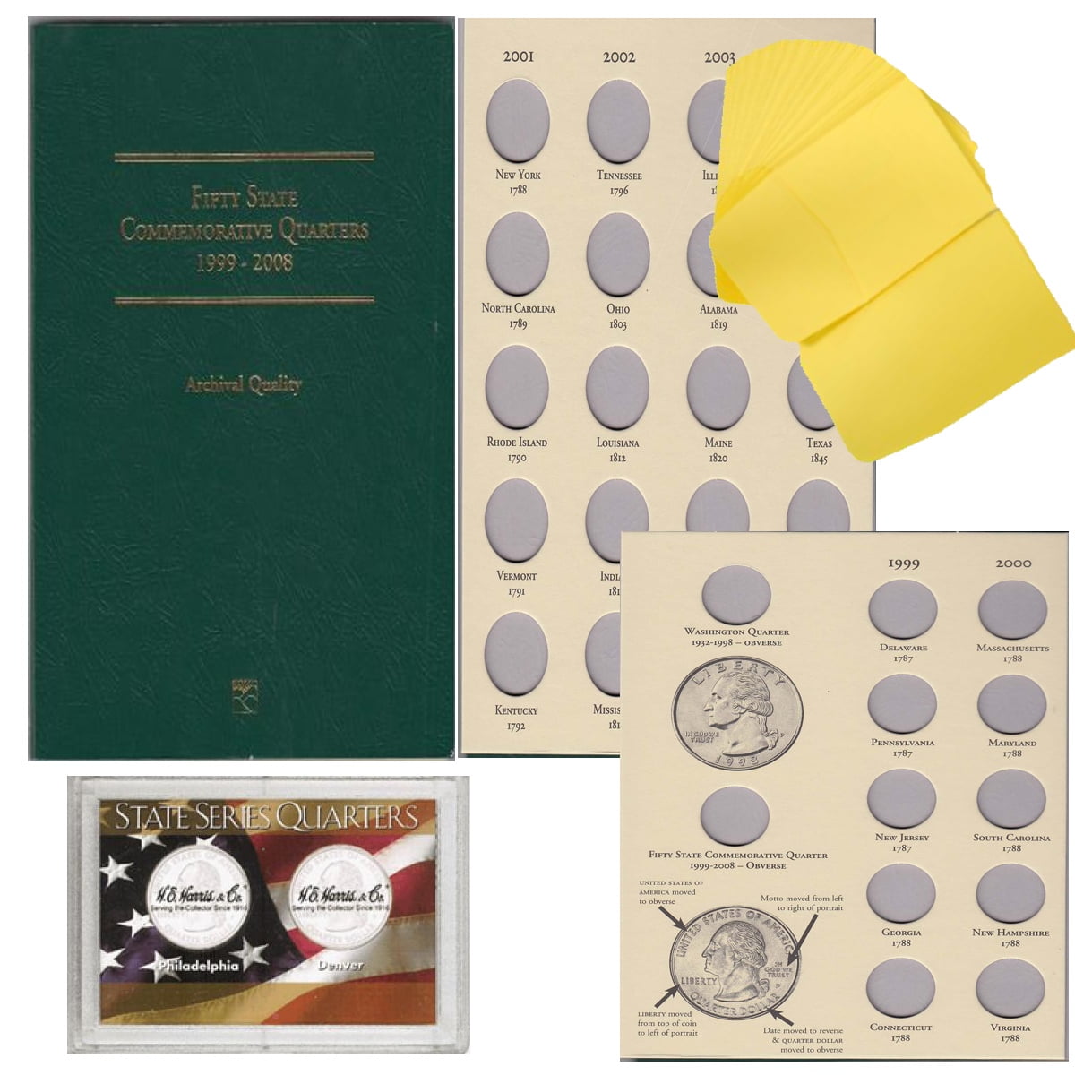 Coin Collecting Starter Kit Includes State Park Quarters Album Folder