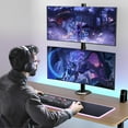 thumbnail image 2 of PUTORSEN Dual Monitor Stand- Vertical Stack Monitor Desk Mount for Two Screens Up to 35 Inch Height Adjustable Screen Supports with Swivel, 2 of 7