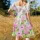 thumbnail image 3 of Vestido rosa ranúnculus buttercup field de manga corta vestidos de mujer vestido de noche vestido largo de mujer, 3 of 6