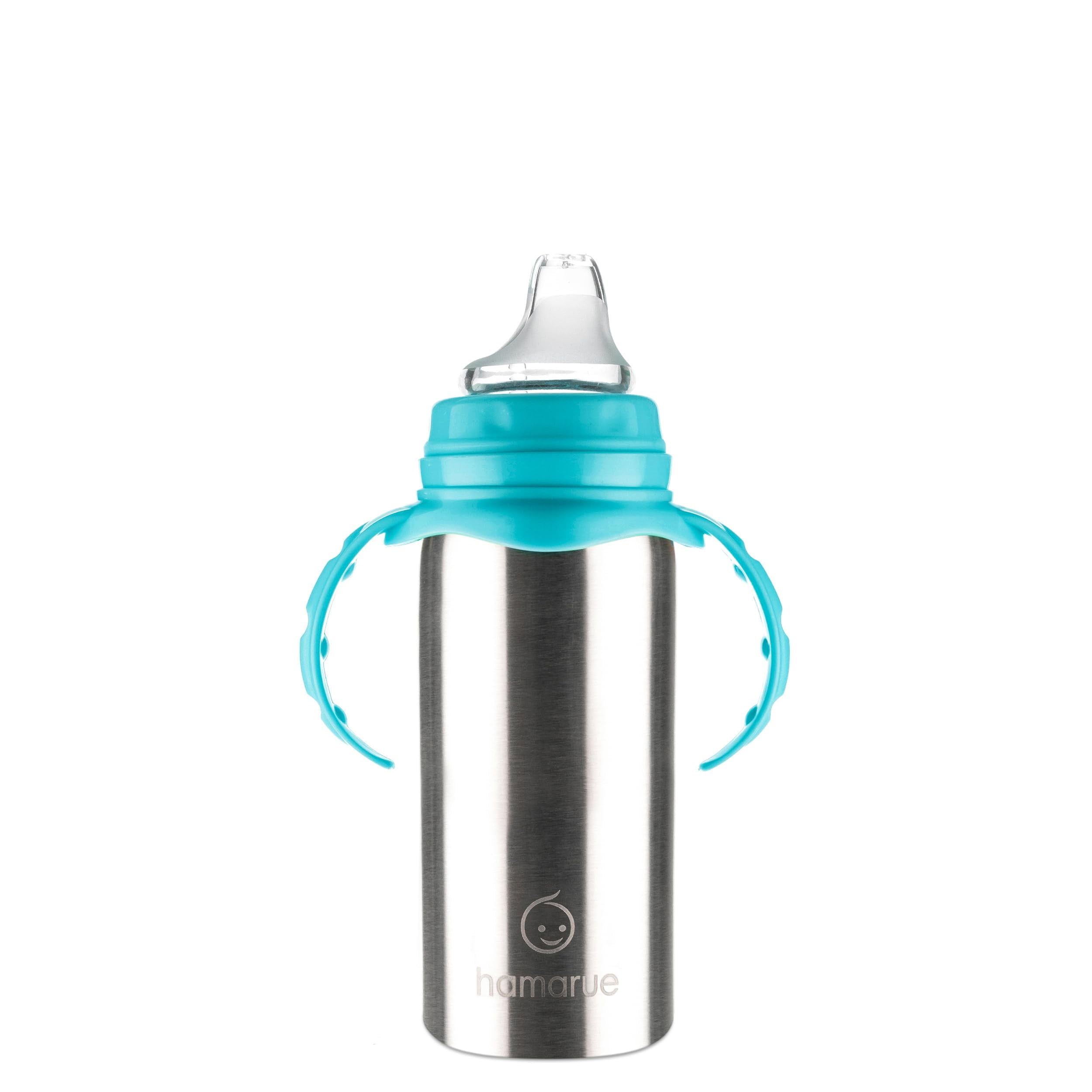 Hamarue 3-in-1 Stainless Steel Sippy Cups for Babies & Toddlers | Non-Toxic Insulated Baby Bottle | BPA-Free | Ages 3M+ | Evolving Feeding Solution