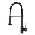 thumbnail image 1 of Grifo de cocina con grifo de muelle en espiral y spray (Grifo de cocina LED negro) Kuyhfg Sin marca, 1 of 5