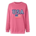 thumbnail image 3 of Taylonsss Fashion Women Round Neck Long Sleeve Printing Loose Sweatshirt Blouse Tops, 3 of 4