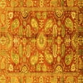 thumbnail image 1 of Ahgly Company Machine Washable Indoor Square Oriental Yellow Traditional Area Rugs, 5' Square, 1 of 4