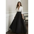 thumbnail image 2 of Black Taffeta Skirt with One Pocket – Modern Style Wedding & Formal Maxi Skirt, Perfect for Any Occasion, 2 of 5