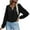 Black, variant on LYXSSBYX Solid Long Sleeves Women Tops Satin Socket V-Neck Solid-color Commute Long Sleeve Blouses Shirt Tops