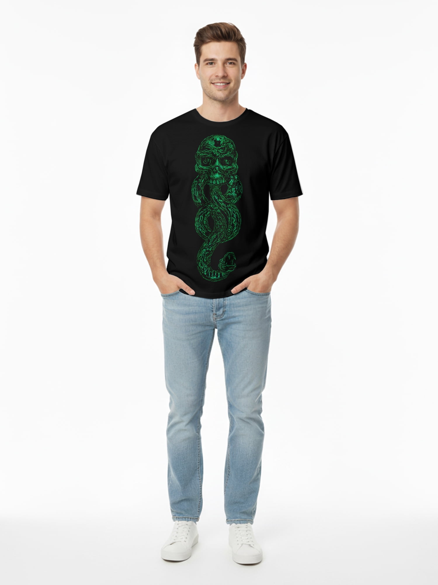Harry Potter, Men's & Big Men's Graphic T-Shirt, Death Eater Skull, Sizes S-3XL