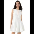 thumbnail image 3 of Vestido Mini Sin Mangas de Corte A para Mujer, de Verano, con Lazo, para Fiesta en Club, con Cremallera Corta L, 3 of 10