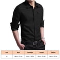thumbnail image 3 of Camisa delgada de manga larga para hombre elegante camisa de manga larga con bolsillo delantero para hombre algodón puro fino para uso diario ANGGREK Otros, 3 of 7