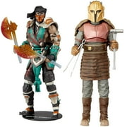 Toys Mortal Kombat Sub Zero Bloody Frozen Over Skin 7 Action Figure + The Black Series The Armorer Toy 6-Inch Scale The Mandalorian Collectible Action Figure, Pack of 2