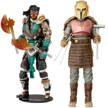 Toys Mortal Kombat Sub Zero Bloody Frozen Over Skin 7 Action Figure + The Black Series The Armorer Toy 6-Inch Scale The Mandalorian Collectible Action Figure, Pack of 2