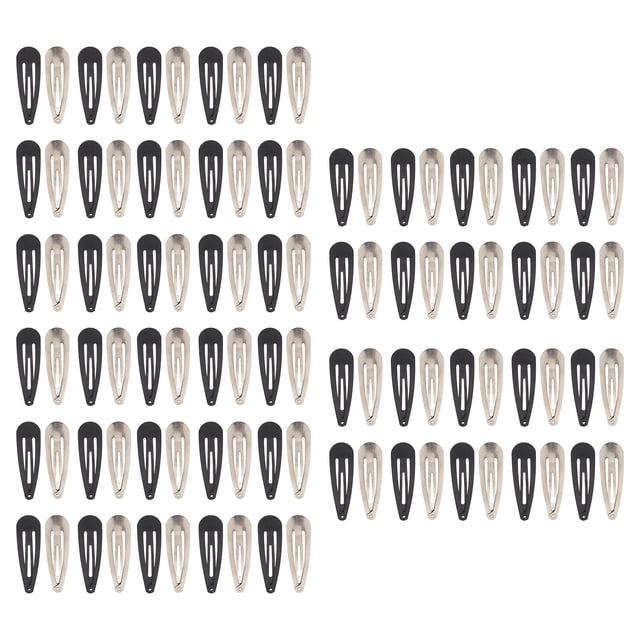 100 pinzas para el pelo a presión de metal grueso y duradero de 5 cm de largo, pasadores elásticos seguros para el pelo para mujeres y niñas DIY