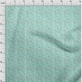 thumbnail image 4 of oneOone Polyester Spandex Aqua Blue Fabric Baroque Craft Projects Decor Fabric Printed By The Yard 56 Inch Wide, 4 of 4