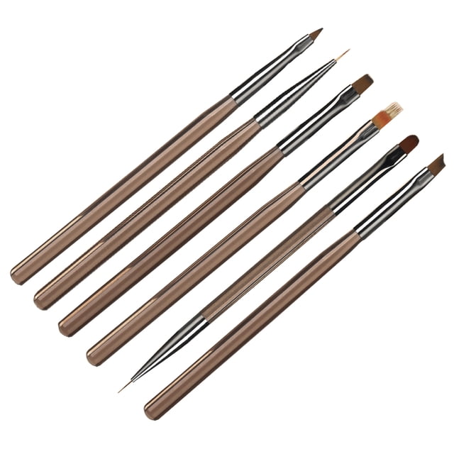 Juego de pinceles para decoración de uñas, pincel para pintar esmalte de gel y bolígrafo de dibujo, para salón de manicura DIY en casa