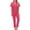 Pink, variant on SwiftWear Soft & Silky Satin Pajama Set for Women - Short Sleeve Sleepwear & Loungewear, Solid Color Shirt and Pants Comfortable Home Wear Blue