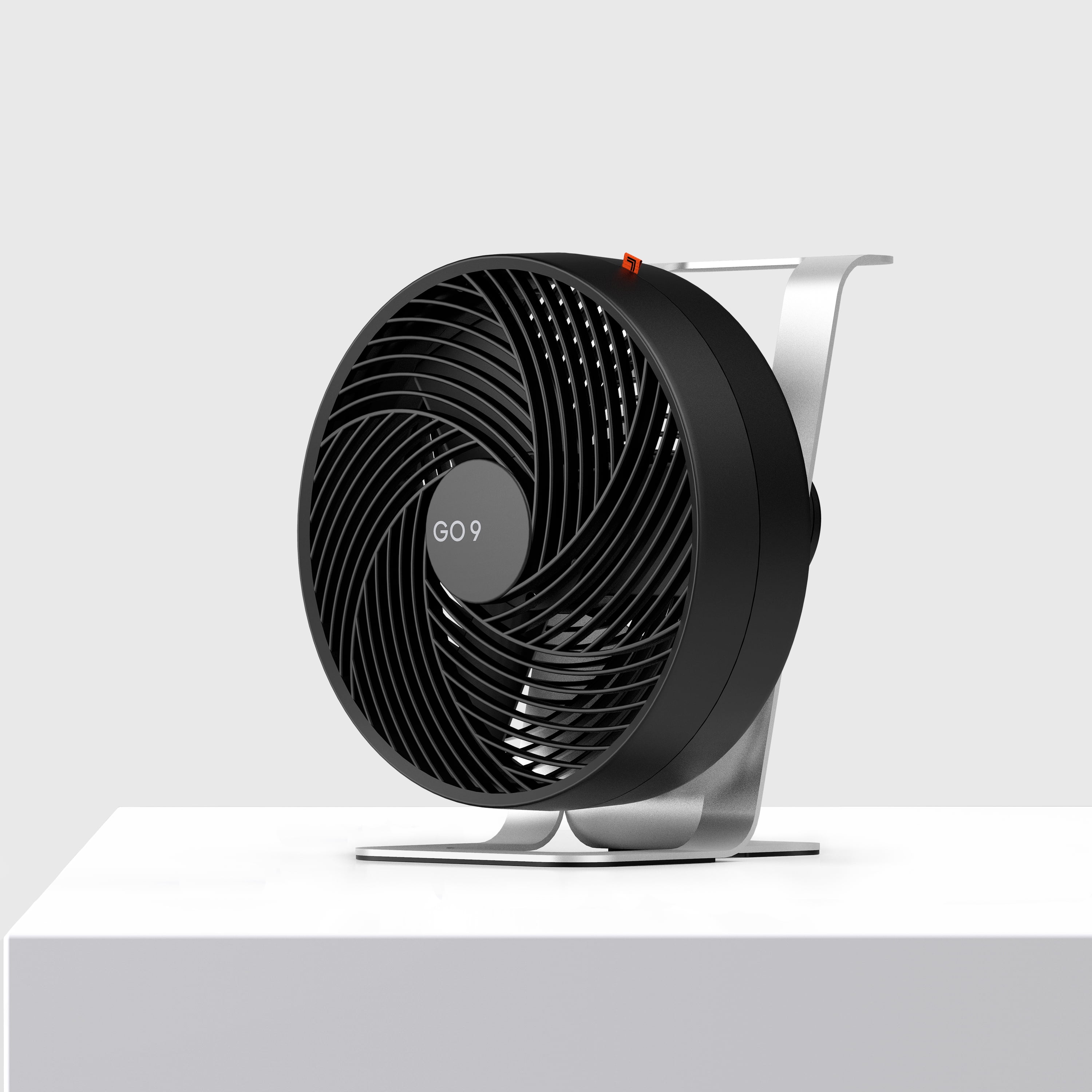 Sharper Image GO 9 Rechargeable Fan with Stand, 12.5 Inch, Black