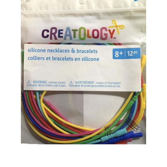 Silicone Necklaces & Bracelets 6-Necklaces 6-Bracelets Bright Colors