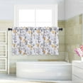 thumbnail image 3 of Shininglove Short Curtains 24 inch, Light Filtering Kitchen Window Curtain Sets for Bathroom, 27" x 24", Yellow/Grey, Set of 2, 3 of 7