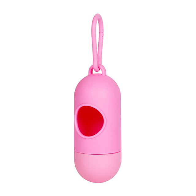 Cápsulas para pastillas para perros, bolsa para recoger excrementos, caja de almacenamiento portátil, dispensador de bolsas de basura LED para mascotas
