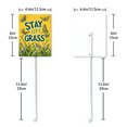 thumbnail image 2 of Eveokoki Stay Off Grass Sign with Metal Stakes, 4.6"x 6" Stay Off Grass Aluminum Signs for Yard, Weatherproof, Sturdy, 2 of 6