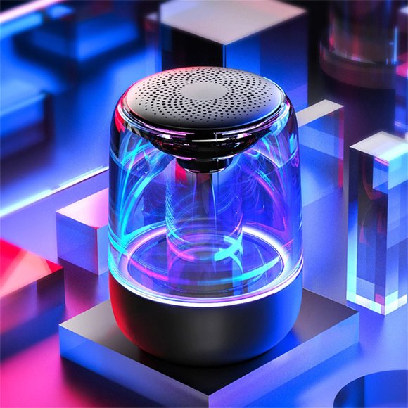 NARABB Haut-Parleurs Bluetooth Portables Sans Fil RGB LED Son HiFi Puissant avec Micro Mains Maison Extérieur