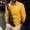 (Casual 63)Yellow, variant on DayScoop Mens T-Shirt Fall T Shirt Big & Tall Casual Long Sleeve Fashion Turn-Down Collar Printing Pullover Fitness Sports Tops Plus Size