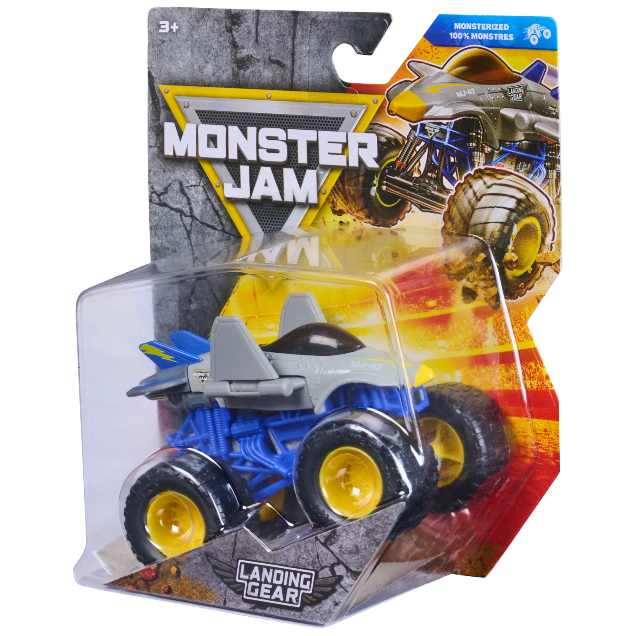 Monster Jam Jet Fighter 1:64 Scale Die-Cast Monster Truck for Kids 3 and up