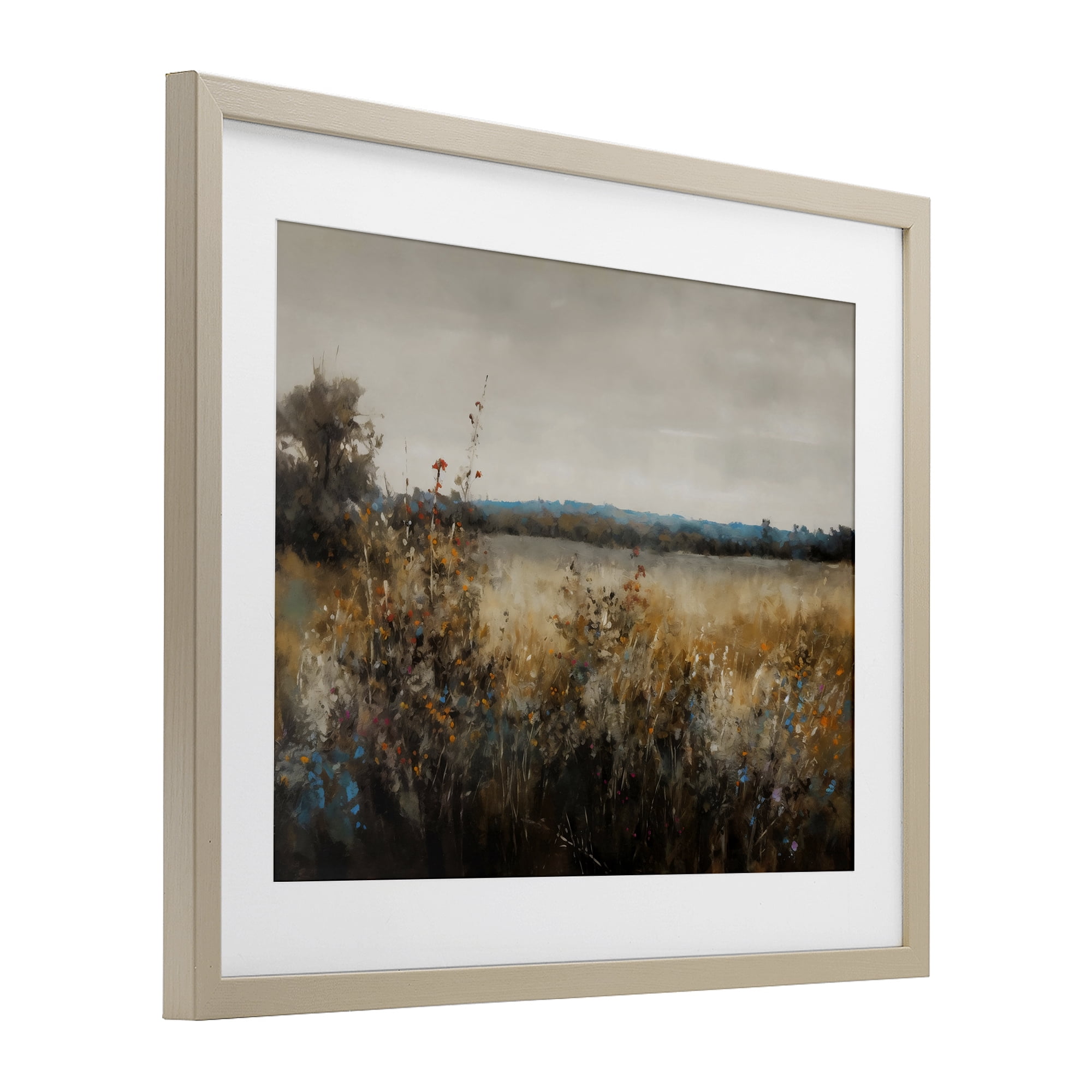 Stupell Industries Abstract Grunge Meadow Birch Framed Print Under Glass, design by Creative Studio
