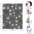 thumbnail image 4 of Grey Dog Paw Footprint Blanket,Comfortable Soft Flannel Throw Blanket,All Season,Warm Lightweight Blankets for Sofa Bed Couch Living Room Chair,30"x40"(80x100cm), 4 of 4
